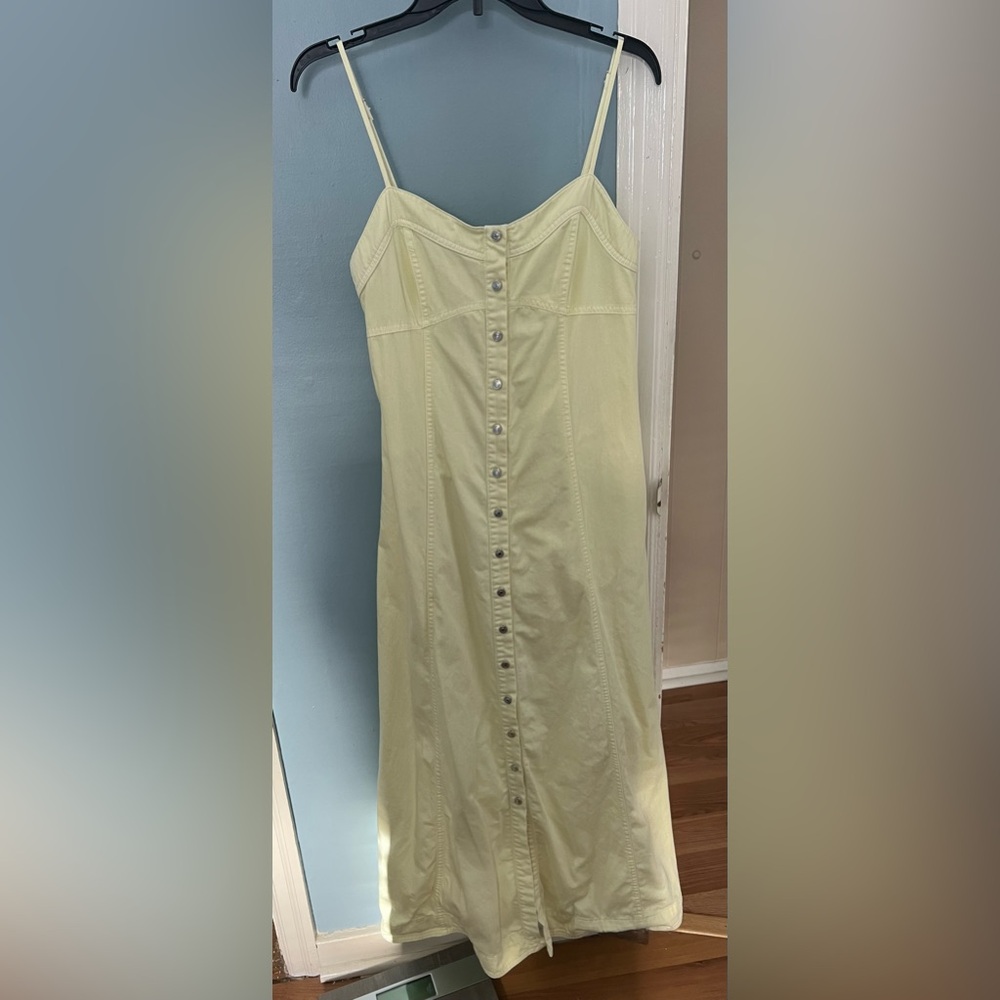 Free people yellow denim dress